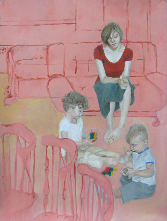 Interior No. 1, 22" x 30", oil on canvas, 2009