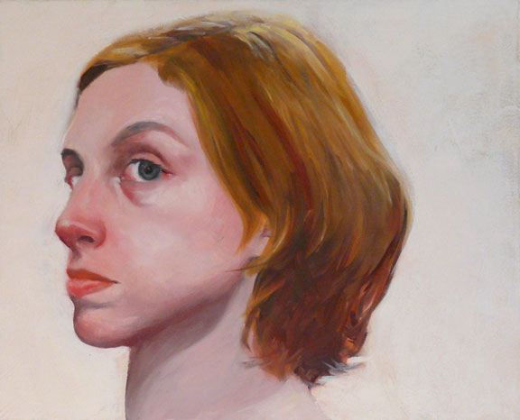 Self Portrait, 18" x 22", oil on canvas, 2010