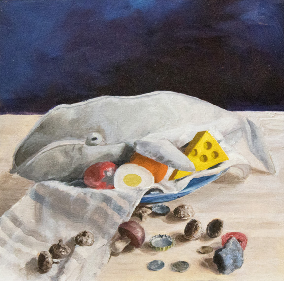 Memento Infantia #1, 10" x 10", oil on panel, 2018