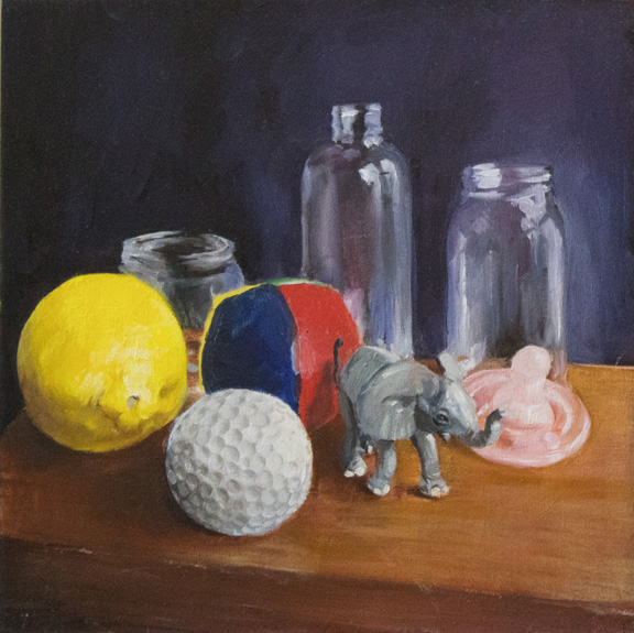 Memento Infantia #3, 10" x 10", oil on panel, 2018